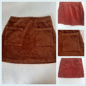 FOREVER 21 Red Velvet Mini Skirt